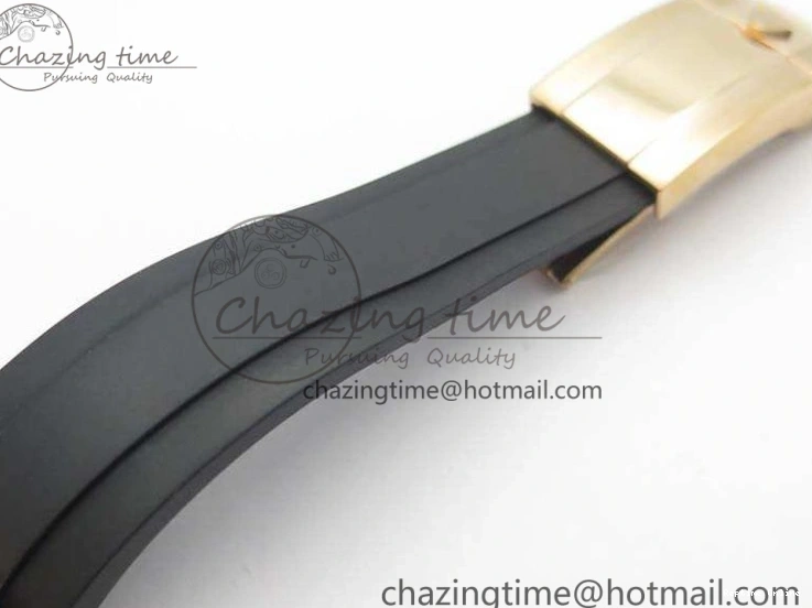 0209 GoodFit Yacht-Master 40mm 116695SATS BP Maker Best Edition Crystal Bezel On Black Rubber Strap Swiss ETA 3555